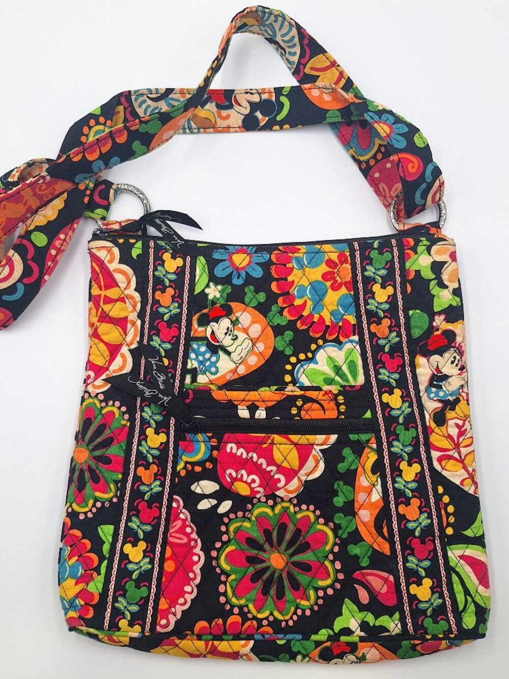 Vera Bradley Disney Parks Colorful Mickey Minnie Hipster Crossbody Bag Purse